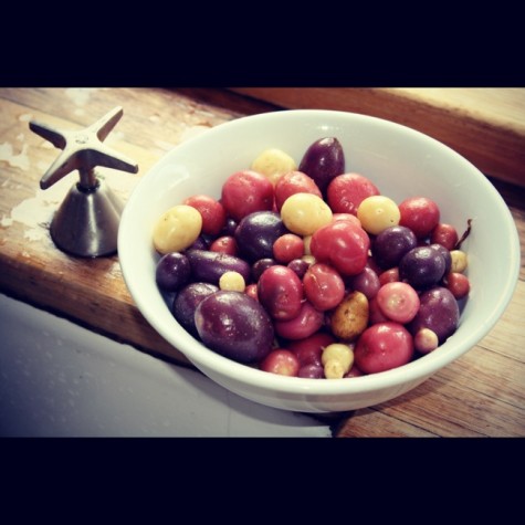 potato harvest washed